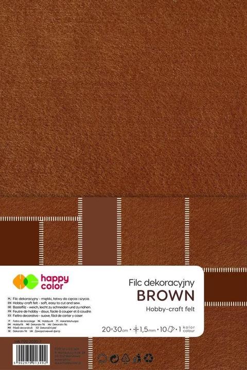 Actual product image Happy Color Dekofilz braun 10 St.