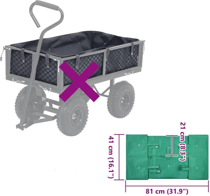 Actual product image vidaXL Gartenwagen Einlage