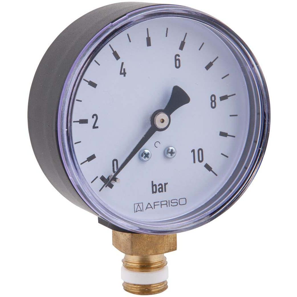 Thumbnail - Afriso Rohrfedermanometer RF 63 radial G 1/4 B, 4 bar, Gehäuse-d= 63mm, Zubehör Heizen