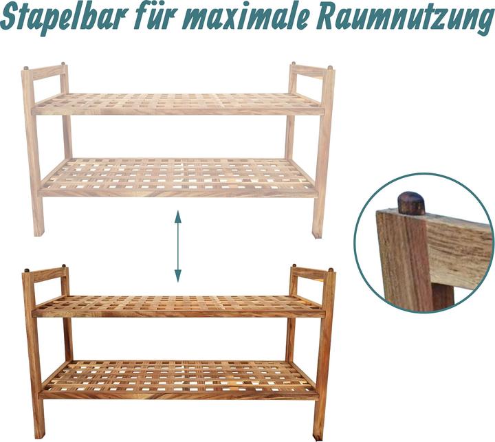 Produktbild Relaxdays Schuhregal Akazie (69 x 26 x 41 cm)