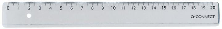 Image du produit Q-Connect Règle plastique 20 cm transparente (20 cm, Matières plastiques)