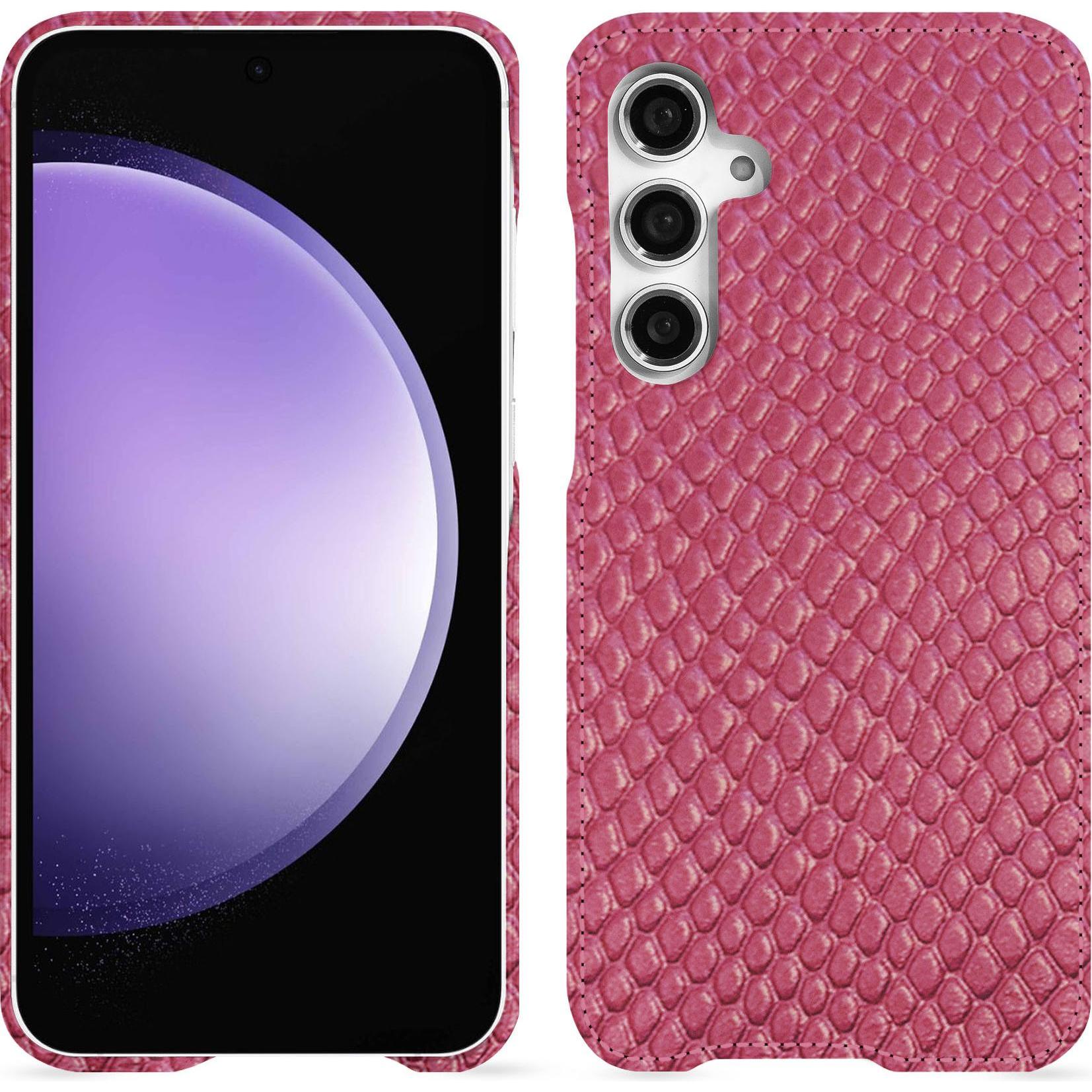 Noreve Lederschutzhülle (Samsung Galaxy S23 FE), Smartphone Hülle, Rosa