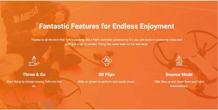 Produktbild Ryze Tech Tello (13 min, 80 g, 5 Mpx)