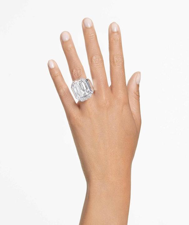 Produktbild Swarovski Lucent cocktail ring Octagon cut White Crystals Stainless Steel Crystal (60)