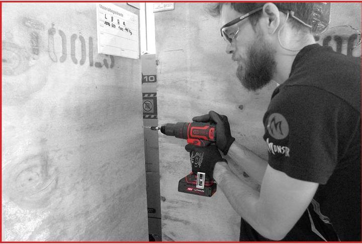 Produktbild KS Tools eMONSTER Brushless-Akku-Schlag-Bohr-Schrauber-Satz, 4-tlg | 18 Volt, 2 Akkus und Ladegerät