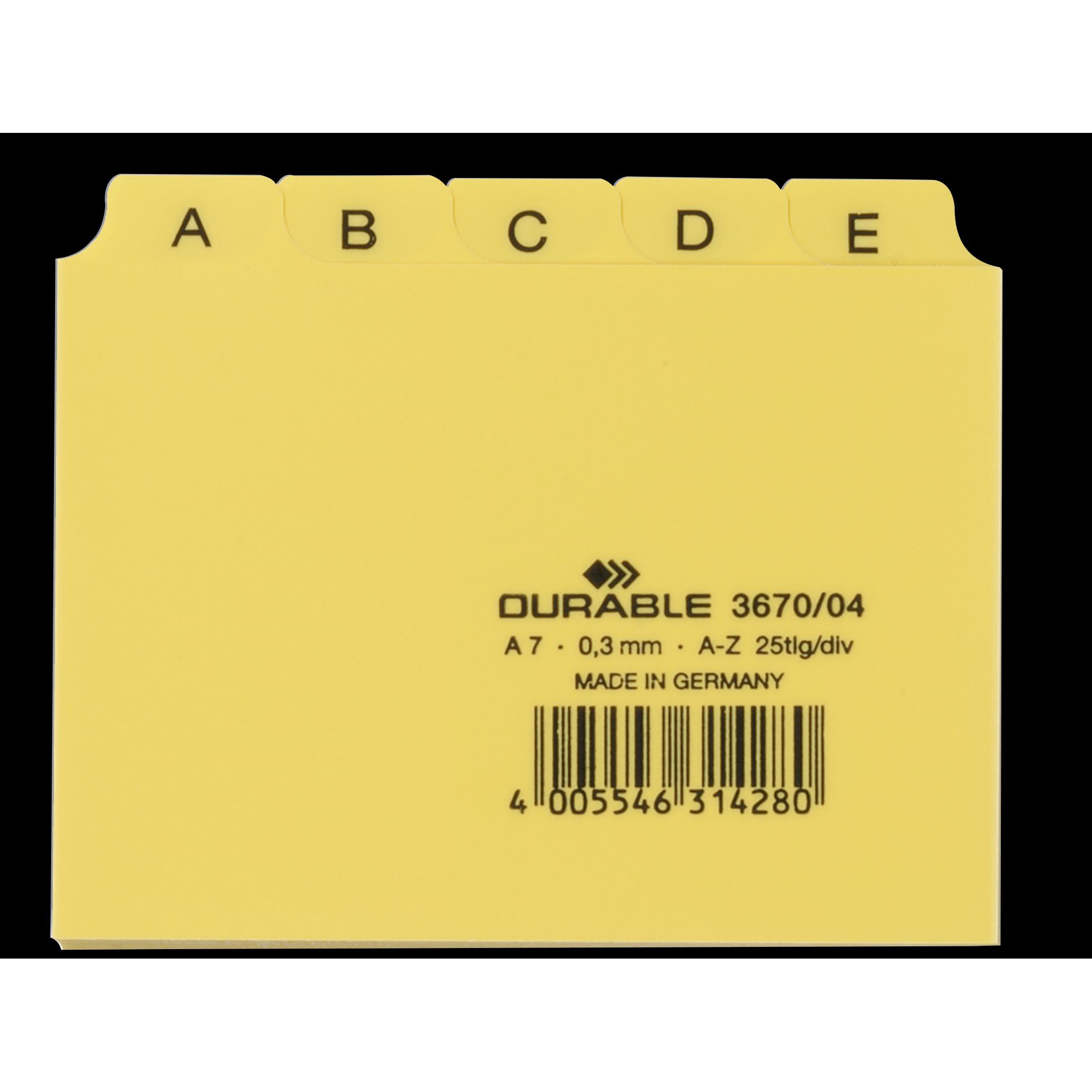 Durable, Karteikarten, Leitregister PP A7 (A7)