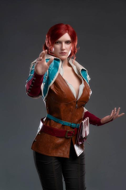 Actual product image Game Lady Full Silicone Doll Triss 168 cm - The Witcher