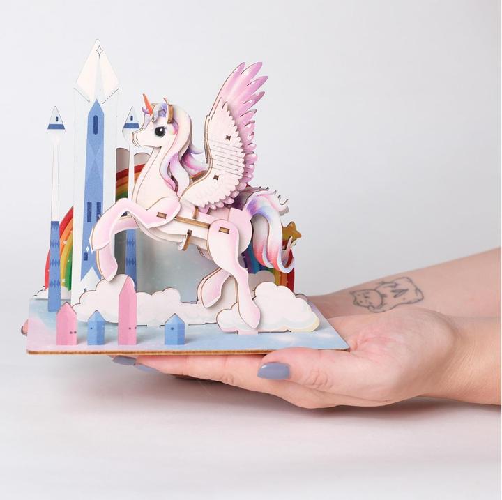 Produktbild Escape Welt Einhorn - 3D Holzmodell (33 Teile)