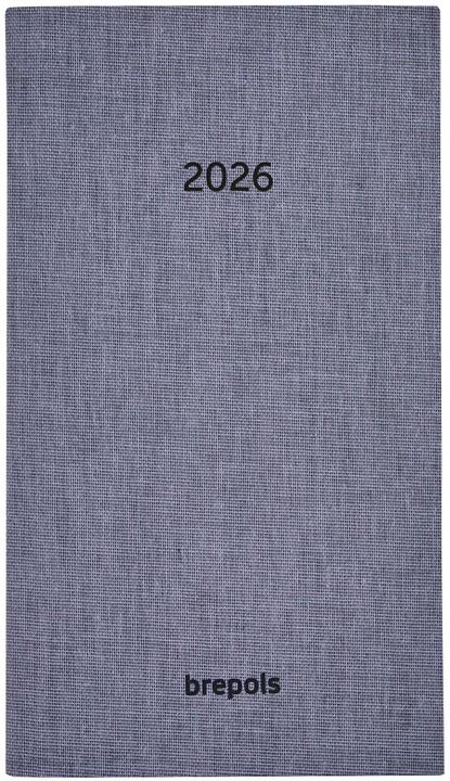 Produktbild Brepols Agenda Notavision Dubl. 2025 26.3.1476 1W/2S grau ML 9x16cm (9 x 16 cm, Deutsch, Französisch, Niederländisch, Englisch)