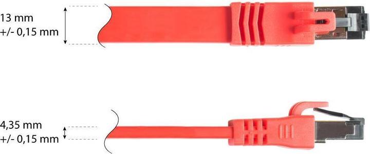 Produktbild Good Connections FLACH-Patchkabel Cat. 8.1, U/FTP, PiMF, halogenfrei (LSZH), 2000MHz, 40Gbit/s, rot, 15m, ® (U/FTP, CAT8.1, 15 m)