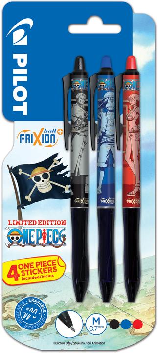 Produktbild Pilot FRIXION ONE PIECE PLUS+ - Rollerball (Rot, Blau, Schwarz, 3 x)