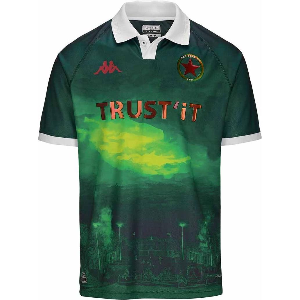 Kappa, Herren, Fussballtrikot, Heimtrikot Red Star FC 2024/25 (XXL), Grün, XXL