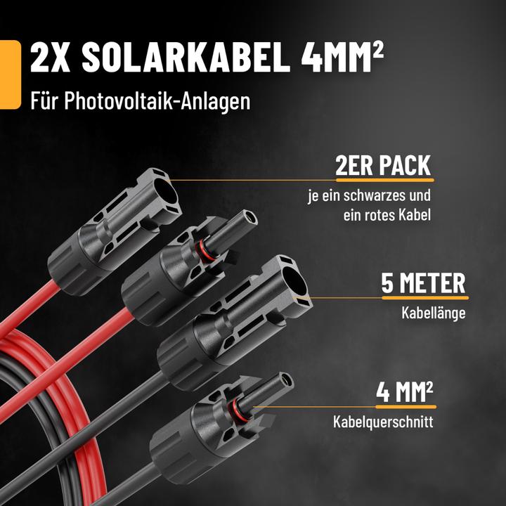 Produktbild Absina 5 m Solarkabel Set (Solarkabel)