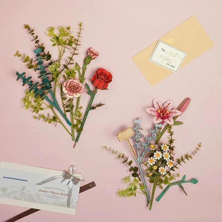 Produktbild Robotime Bausatz Blumenkiste mit Griff, Modell Art: Dekoration