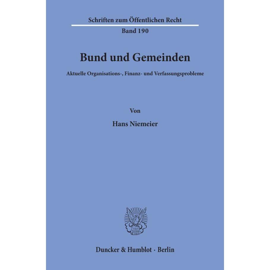 Bund und Gemeinden., Fachbücher