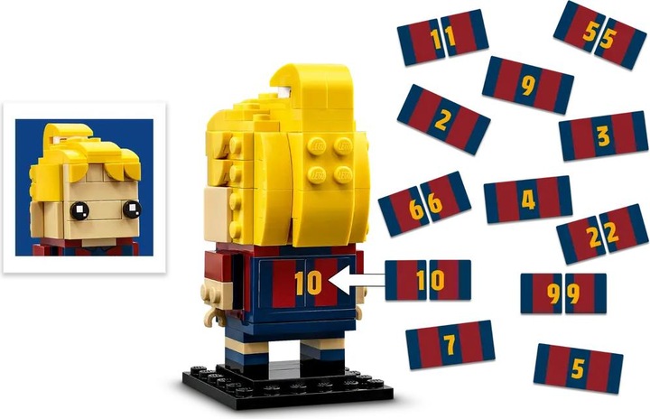 Actual product image LEGO Brick Headz - FC Barcelona â€" Go Brick Me (40542, LEGO Brickheadz)