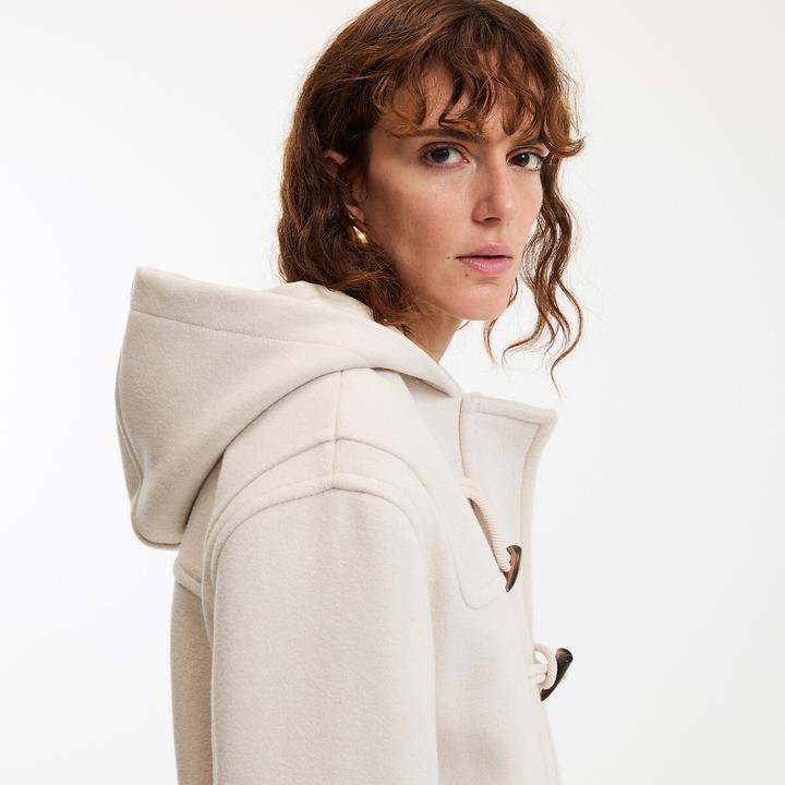 Image du produit La Redoute Collections Halblanger Dufflecoat mit Kapuze (M, XXL)