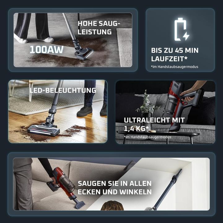 Actual product image Rowenta X-Pert 6.60 Animal cordless hoover (RH6878), black/red