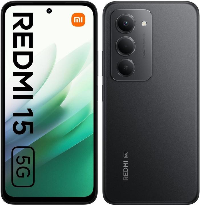 Actual product image Xiaomi Redmi 15 (256 GB, Midnight Black, 6.90", Dual SIM, 5G)