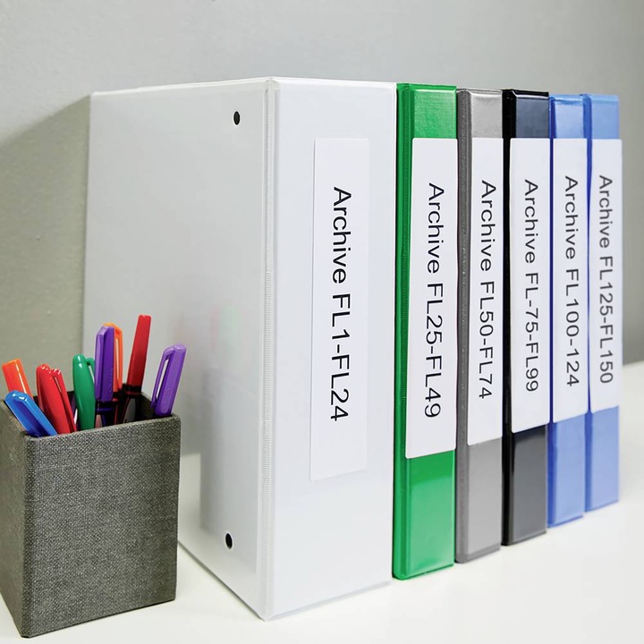 Actual product image Dymo S0722470 Folder labels narrow