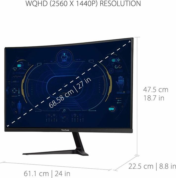 Produktbild Viewsonic VX2718-2KPC-MHD (2560 x 1440 Pixel, 27")