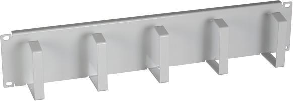Actual product image EFB Elektronik 19" 2U cable management panel, 5 brackets, steel RAL9035 For orderly and clear cable management i