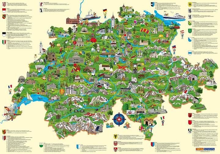 Mappa svizzera per bambini. Poster