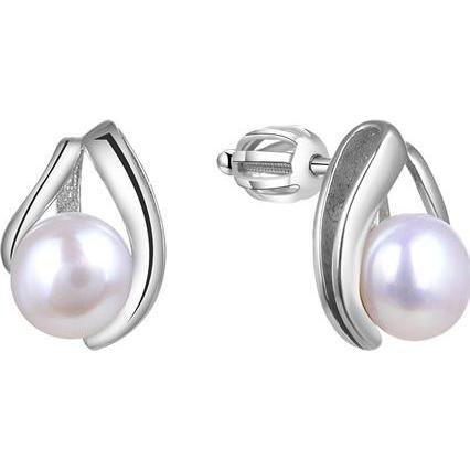 Beneto, Ohrringe, Silver earrings with real pearl TAGUP1665PS