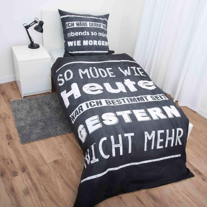 Produktbild Herding Sprüche Bettwäsche (135 x 200 cm, 80 x 80 cm)