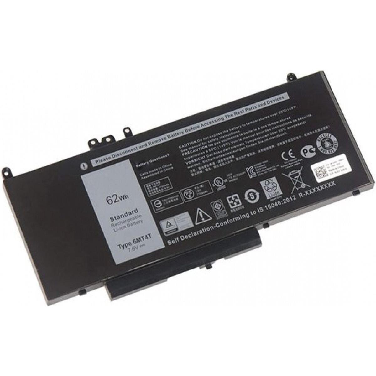 Dell 7V69Y (4 Zellen, 8100 mAh), Notebook Akku, Schwarz