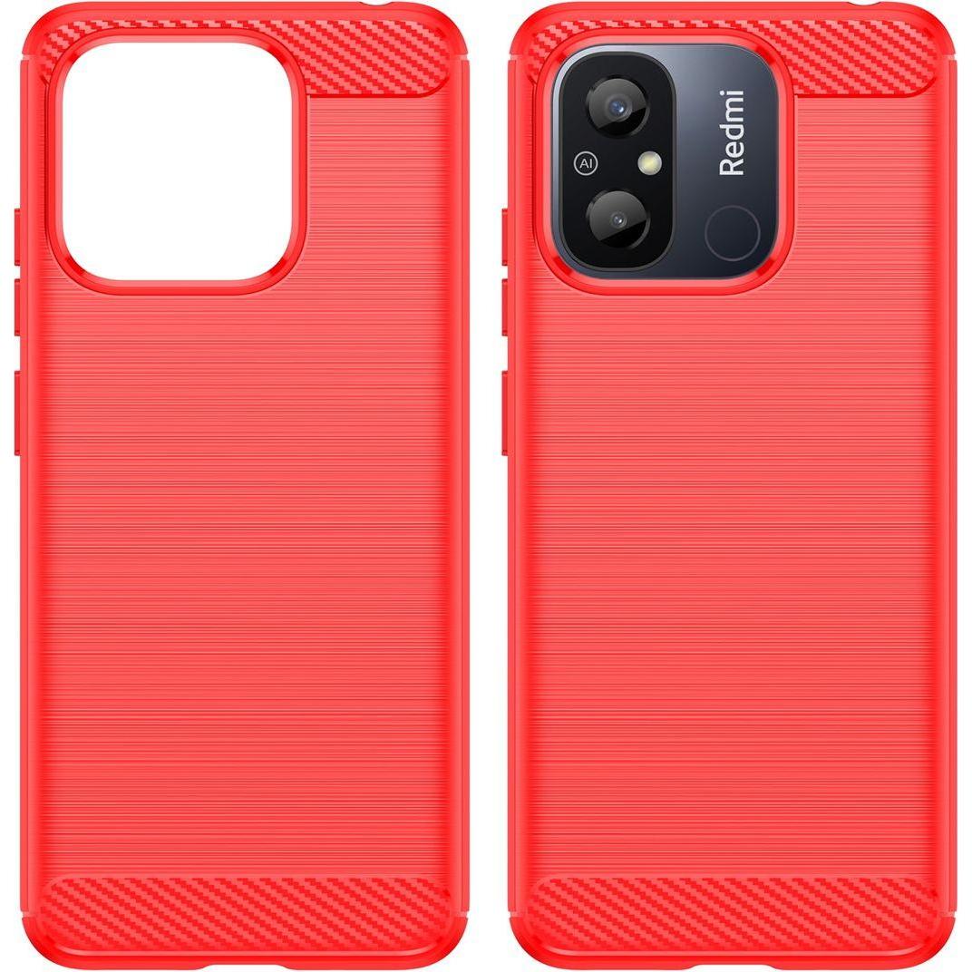 Thumbnail - König Design Hülle Handy Schutz für Xiaomi Redmi 12C Case Cover Etuis Bumper Carbon Schale (Xiaomi Redmi 12C), Smartphon...