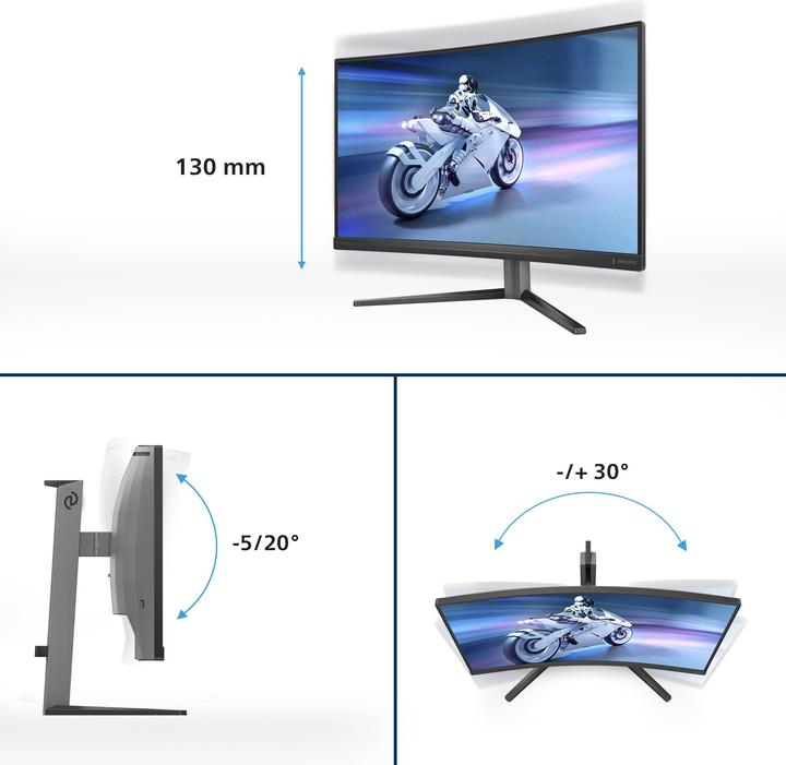 Actual product image Philips MMD 2C5200W/00 VA Monitor,,, höhenverstellbar, 2x HDMI, DisplayPort (1920 x 1080 pixels, 27")