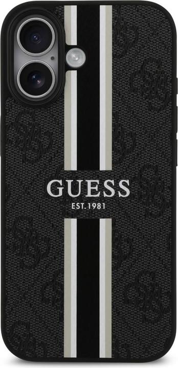 Image du produit Guess - Hardcase 4G Printed Stripes MagSafe (GUHMP17SP4RPSK) - iPhone 17 - Black (Apple iPhone 17)