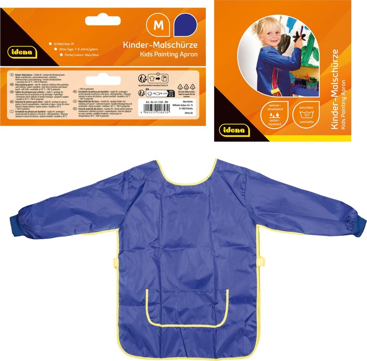 Actual product image Idena Craft apron blue,f. Age 7-8 years