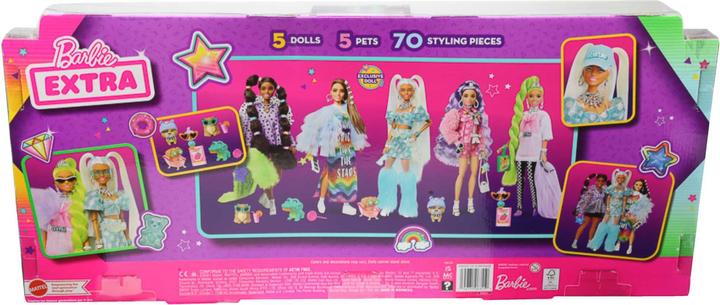 Productafbeelding Barbie Extra Modepop - 5 poppen met huisdier - pop