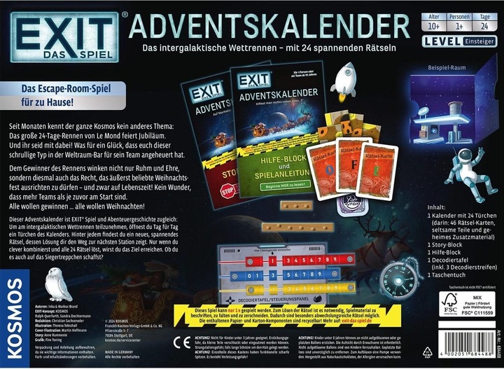 Actual product image Kosmos EXIT® - The game: Advent calendar