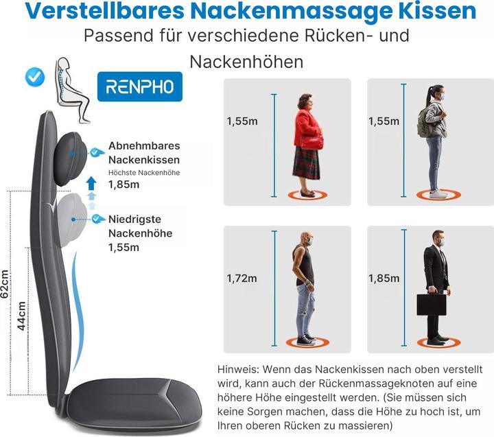 Produktbild Renpho Neck & Back Massage Cushion - S-