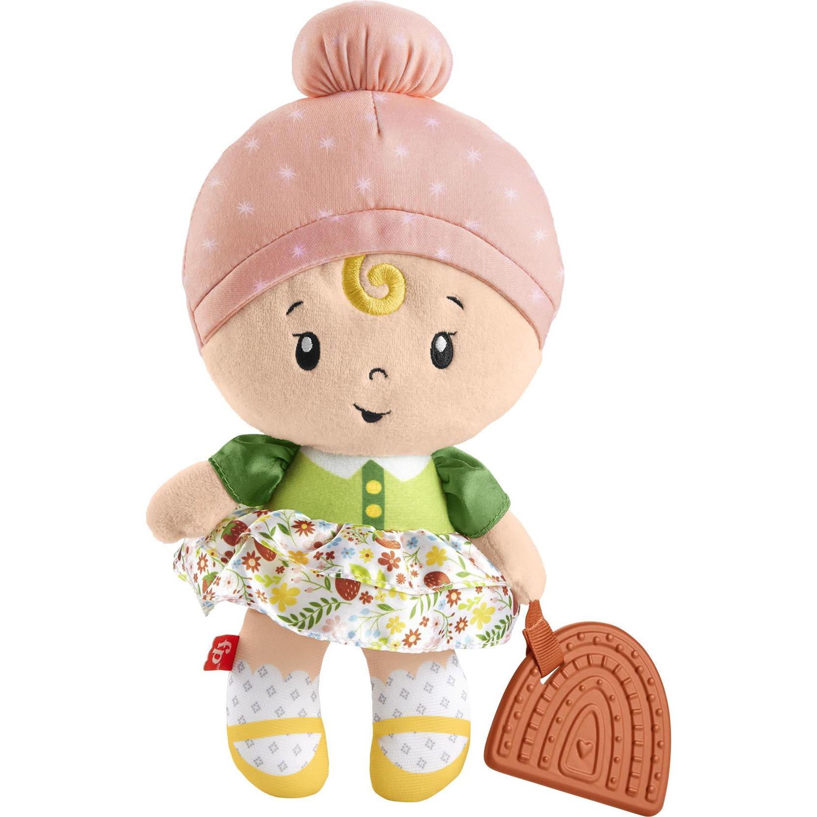Fisher-Price Schmusepuppe mit Regenbogen-Beissring