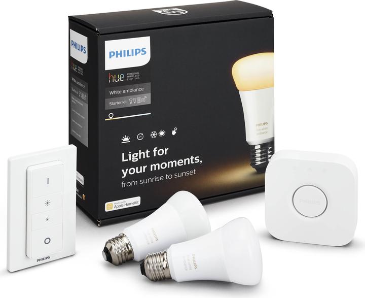 Image du produit Philips Kit de démarrage Hue White Ambiance (E27, 806 lm, 2x)
