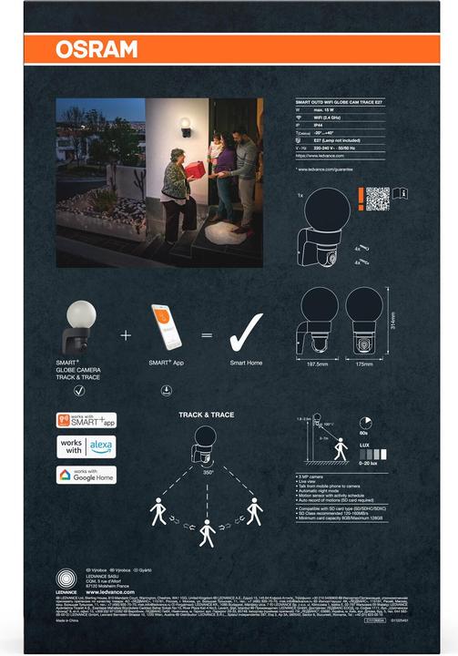 Produktbild Osram SMART+ Globe Camera Track & Trace (1920 x 1080 Pixels)