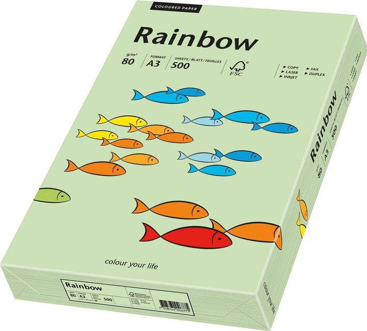 Actual product image Rainbow Copy paper colored A3 (80 g/m², 500 x, A3)