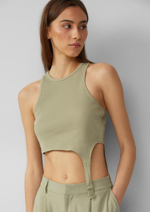 Actual product image S.Oliver T-Shirt Ripptop mit Schnallendetail | QS x Vanessa Mai (XL)