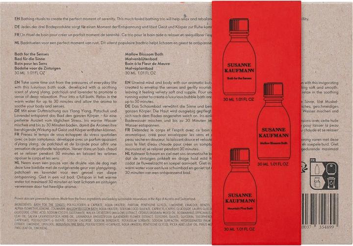 Produktbild Susanne Kaufmann Bath Trio Set - Pflegendes Badeöl, entspannendes Badeöl und pflegendes Schaumbad (30 ml)
