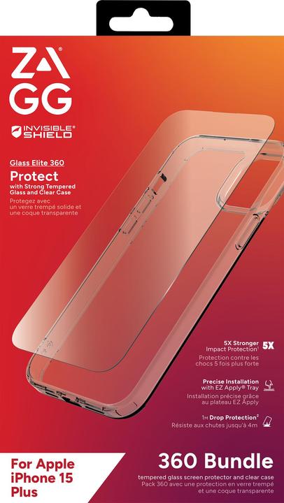 Produktbild Zagg Invisibleshield Bndl Glass (1 Stk., Apple iPhone 15 Plus)