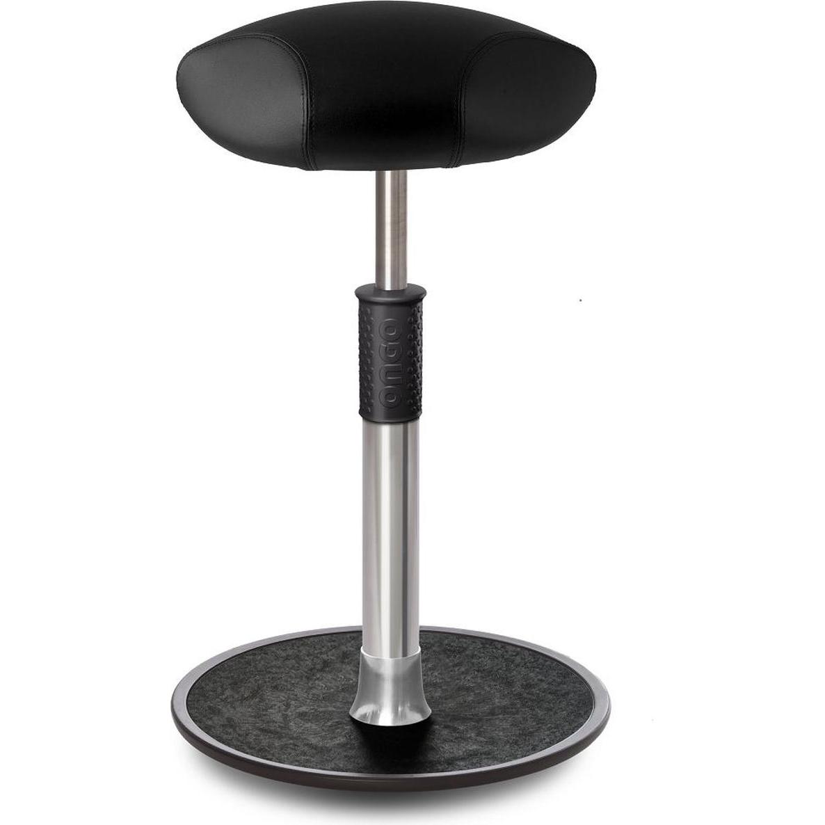 Ongo, Bürostuhl, Sitz- Stehhocker Free Tall Triangel skai Kunstleder schwarz Chrom /schwarz