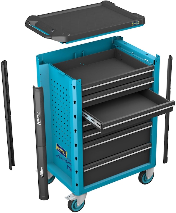 Produktbild HAZET Werkstattwagen Assistent 179N-8 ∙ Schubladen, flach: 7 x 81 x 522 x 398 mm ∙ Schubladen, hoch… (8 x)