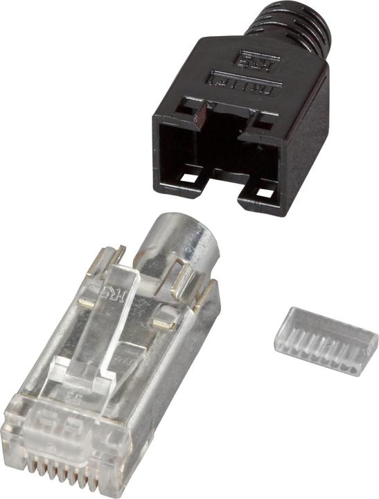 Image du produit EFB Elektronik Fabricant : HIROSE RJ45 Hirose plug STP, TM11 noir, 50 pièces, 3 éléments, Cat.5e Jusqu'à 100 MH...