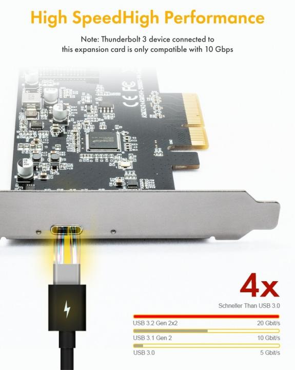 Actual product image Icy Box PCI Card IcyBox USB Type-C Controller Card IB-PCI1901-C32