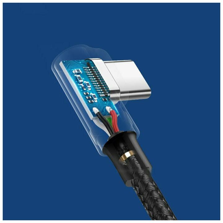 Actual product image Ugreen USB-C angled to USB-A 2.0 angled 3A data cable (2 m, USB 3.0, 18 W)
