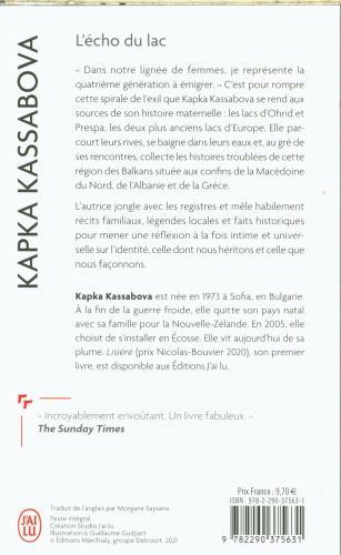 Actual product image L'écho du lac (French, Kassabova Kapka, 2024)